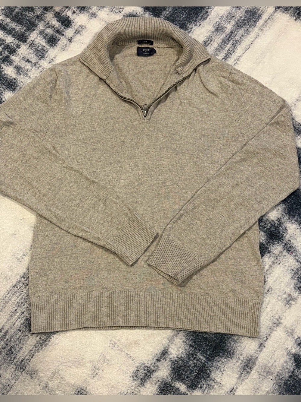 J. Crew Men’s Slim Harbor Cotton 1/4-zip Sweater Sz: Small